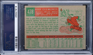 Lot #9137  1959 Topps #478 Roberto Clemente PSA NM 7 - Image 2