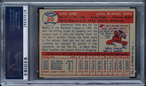 Lot #9128  1957 Topps #20 Hank Aaron PSA EX-MT 6 - Image 2
