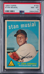 Lot #9135  1959 Topps #150 Stan Musial PSA NM-MT 8