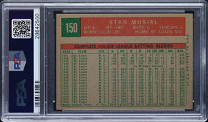 Lot #9135  1959 Topps #150 Stan Musial PSA NM-MT 8 - Image 2