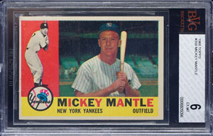 Lot #9139  1960 Topps #350 Mickey Mantle Beckett EX-MT 6