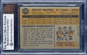 Lot #9139  1960 Topps #350 Mickey Mantle Beckett EX-MT 6 - Image 2