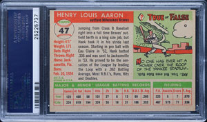 Lot #9123  1955 Topps #47 Hank Aaron PSA EX-MT 6 - Image 2