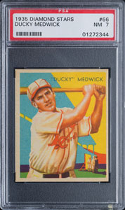 Lot #9108  1935 Diamond Stars #66 Ducky Medwick PSA NM 7