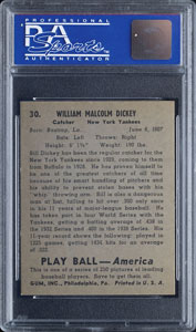 Lot #9110  1939 Play Ball #30 Bill Dickey PSA NM 7 - Image 2