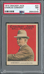 Lot #9067  1915 Cracker Jack #23 Charles Comiskey PSA NM 7