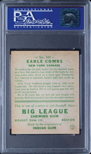 Lot #9084  1933 Goudey #103 Earle Combs PSA NM 7 - Image 2