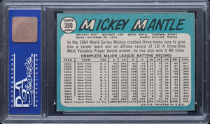 Lot #9146  1965 Topps #350 Mickey Mantle PSA NM 7 - Image 2