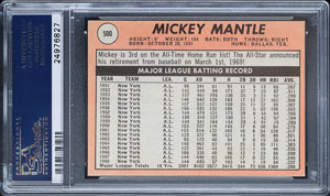Lot #9156  1969 Topps #500 Mickey Mantle PSA NM 7 - Image 2