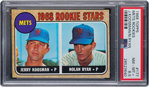 Lot #9153  1968 Topps #177 Nolan Ryan and Jerry Koosman PSA NM-MT+ 8.5