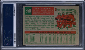 Lot #9136  1959 Topps #350 Ernie Banks PSA NM-MT 8 - Image 2