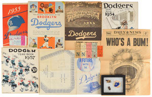 Lot #9367  1950s Brooklyn Dodgers Collection