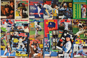 Lot #9234  Baseball Collection of (57) Signed Sports Illustrated Magazines