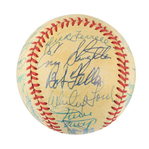 Lot #9238  Baseball Hall of Famers Signed Baseball - Image 4