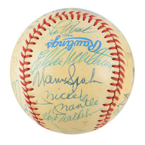 Lot #9238  Baseball Hall of Famers Signed Baseball - Image 5