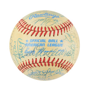 Lot #9238  Baseball Hall of Famers Signed Baseball - Image 6