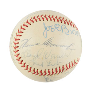 Lot #9240  Baseball Legends Signed Baseball - Image 4