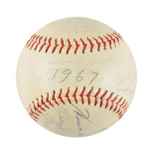 Lot #9240  Baseball Legends Signed Baseball - Image 6