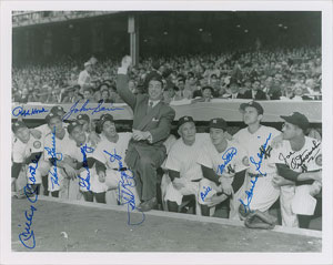 Lot #9312  NY Yankees Multi-Signed Photograph