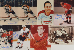 Lot #9485  Hockey Group of (8) Signed Photographs - Image 1