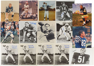 Lot #9432  Football Legends Group of (15) Signed Photographs - Image 1