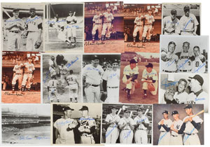 Lot #9239  Baseball Legends Group of (15) Multi-Signed Photographs - Image 1