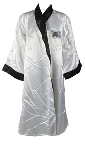 Lot #9461 Muhammad Ali Signed Silk Boxing Robe - Image 1