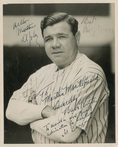 Lot #9333 Babe Ruth Signed Photograph