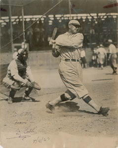 Lot #9252 Ty Cobb Signed Photograph - Image 1
