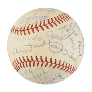 Lot #9294  National League All-Star Team 1963 Signed Baseball - Image 1