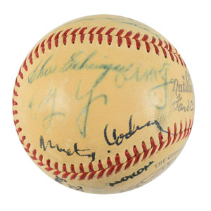 Lot #9237  Baseball Hall of Famers Signed Baseball - Image 5