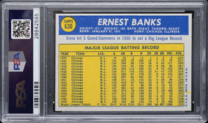 Lot #9157  1970 Topps #630 Ernie Banks PSA MINT 9 - Image 2