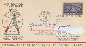 Lot #9340 Pie Traynor Signed FDC - Image 1