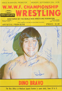 Lot #9499  World Wide Wrestling Federation Signed Program - Image 1