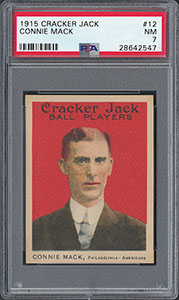 Lot #9060  1915 Cracker Jack #12 Connie Mack PSA NM 7