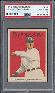 Lot #9062  1915 Cracker Jack #14 Samuel Crawford PSA NM-MT 8