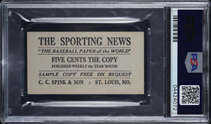 Lot #9073  1916 M101-4 Sporting News #144 Wilbert Robinson PSA NM 7 - Image 2