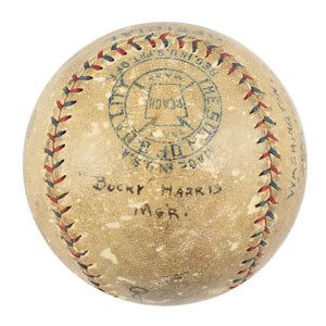 Lot #9273 Walter Johnson 1924 World Series Signed Baseball  - Image 4