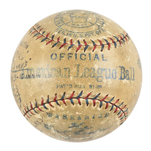 Lot #9273 Walter Johnson 1924 World Series Signed Baseball  - Image 6