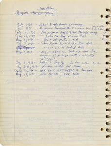 Lot #9488 Arthur Ashe's Contacts Notebook - Image 3