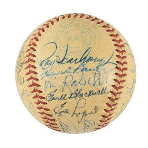 Lot #9304  NY Yankees 1952 Team-Signed Baseball - Image 5