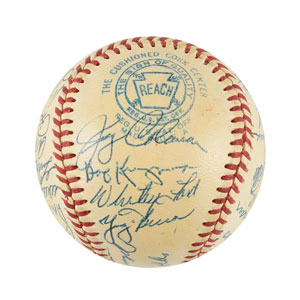 Lot #9305  NY Yankees 1953 Team-Signed Baseball - Image 3