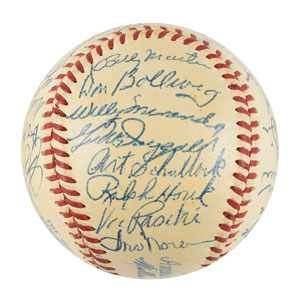 Lot #9305  NY Yankees 1953 Team-Signed Baseball - Image 4