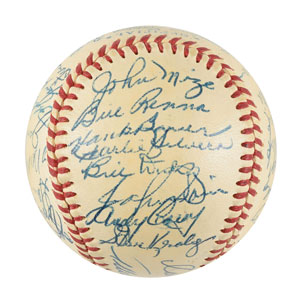 Lot #9305  NY Yankees 1953 Team-Signed Baseball - Image 5