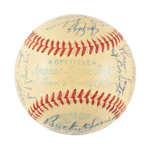 Lot #9302  NY Yankees 1947 Team-Signed Baseball - Image 6