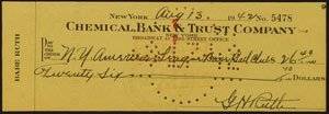 Lot #9332 Babe Ruth Signed Check - Image 2