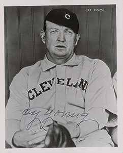 Lot #9350 Cy Young Signed Photograph