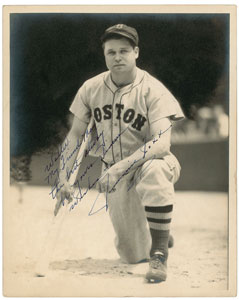Lot #9265 Jimmie Foxx Signed Photograph