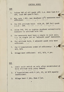 Lot #177  Apollo 9 Flown Command Module Checklist - Image 2
