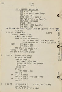 Lot #177  Apollo 9 Flown Command Module Checklist - Image 3